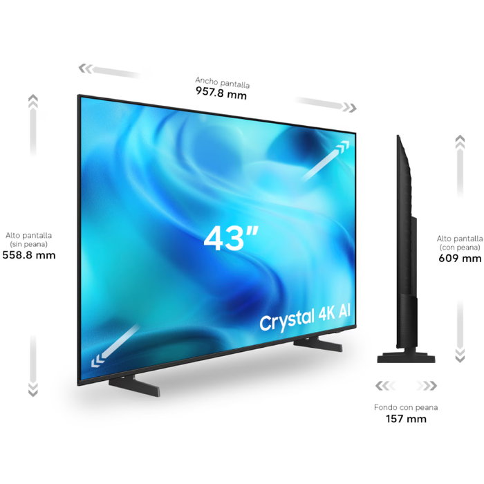 Samsung Crystal 4K AI U8075H 43 pulg. Smart TV